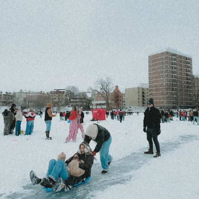 From sledding on the lake to touring your next apartment 🛷 ✨